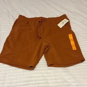 George Men's Rust Terry Drawstring Athletic Shorts